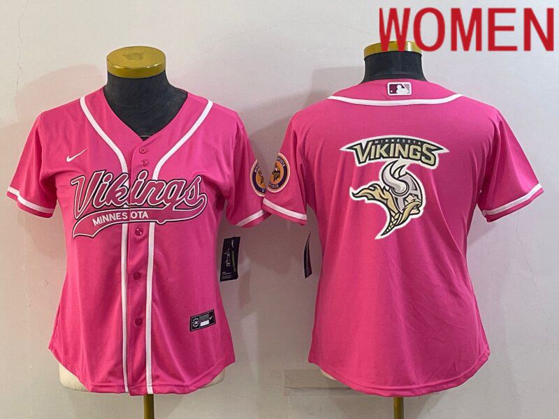 Women Minnesota Vikings Blank Pink 2022 Nike Co branded NFL Jerseys->minnesota vikings->NFL Jersey